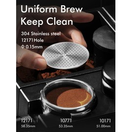 58.35mm Espresso Puck Screen, 0.9mm 150μm Ultra Thin Espresso Filter Screen - Reusable Coffee Filters for Espresso Portafilter Filter Basket 58mm