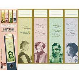 4 Inserts Callas Baker Slip-In Spine Labels Women Decorative IC23