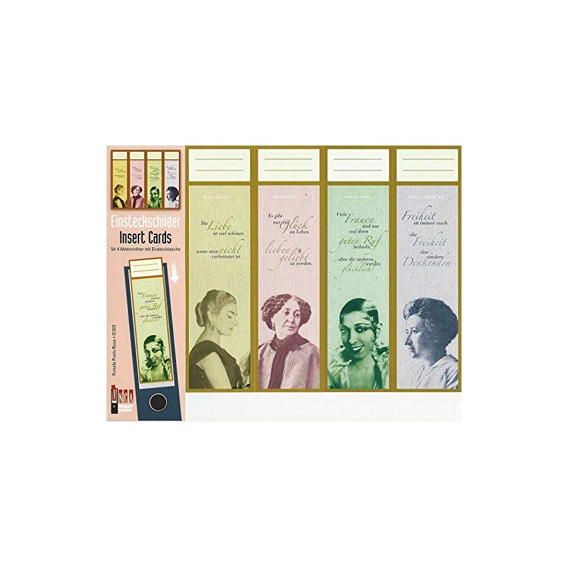 4 Inserts Callas Baker Slip-In Spine Labels Women Decorative IC23