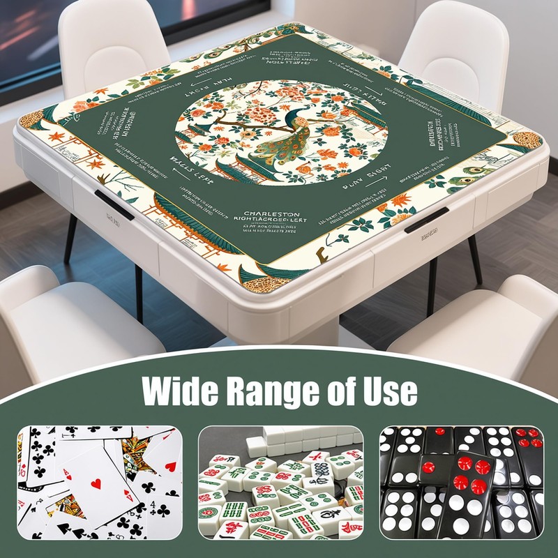 32.5" American Mahjong Mat with Carrying Bag Rolled No-Crease Green