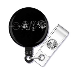 Carrete de insignia de órgano de accidente cerebrovascular, soporte retráctil para tarjeta de nombre con clip de cocodrilo, identificación médica de la insignia de enfermera, insignia de nombre de