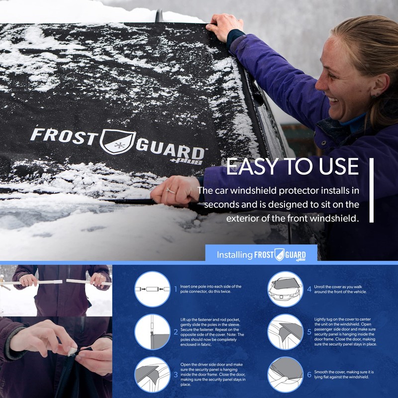 FrostGuard Plus | Winter Windshield Cover for Ice and Snow,