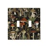 Rougui Decorative Switch Plate Covers Rustic Red Mushroom Plant Green
