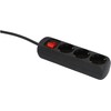 UNITEC Table Socket 3-Way with Switch, Power Strip, 1.4 m