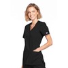 Women's Mock Wrap Top Workwear Originals with Rib-Knit Back Panels