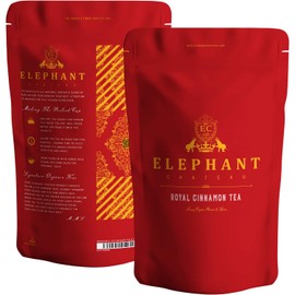 Royal Cinnamon Spice Tea (Fresh Ceylon Cinnamon Chips) | 100 Cups | Delicious Premium Loose Leaf | Perfect Hot & Cold | Soul Warming Spicy Aroma | True Honey Cinnamon Pieces | No Artificial Flavors