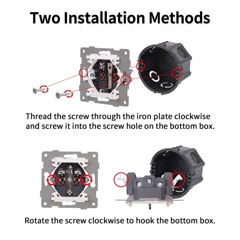 JIMEIDA Socket White Smooth PC Surface, 3 Compartments with Hooks,