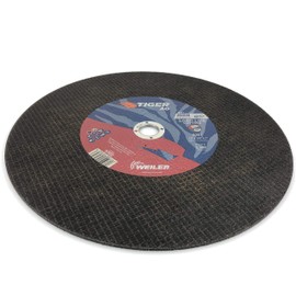 Weiler 57032 14-Inch Cutting Wheel, Tiger AO Steel/Metal Long Life, Performance Cutting, 1/8" A30T Type 1 1" Arbor (Pack of 10)
