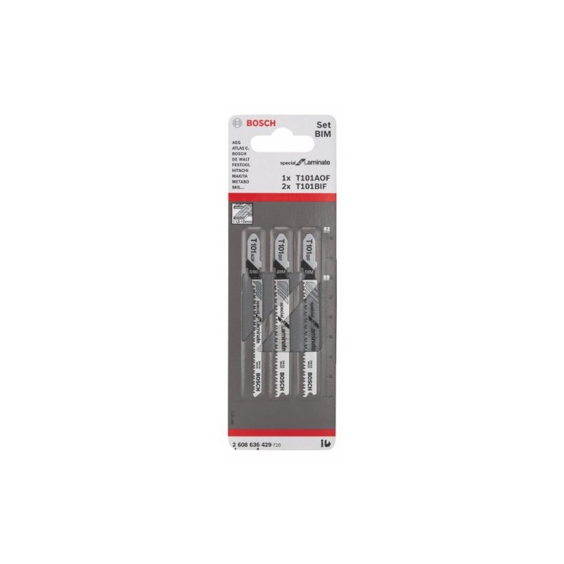 Bosch Professional 3-Piece Jigsaw Blade Set ‘Special for Laminate’ (for