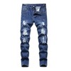 Boy's Stretch Comfy Ripped Jeans Skinny Stylish Distressed Washed Denim