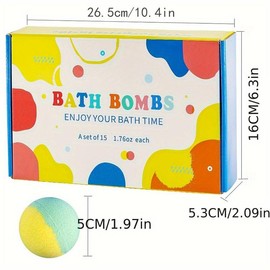 Bath Bombs for Kids with Surprise Toy Inside, 15pcs/box Kids Bath Bombs Gift Set, Natural Organic Kids Bubble Bath Fizzy with Bath Toys, Gifts for Kids