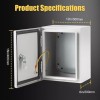 Garvee 16x12x8'' Nema 4X Carbon Steel Electrical Enclosure IP66 Wall