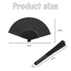 AYNKH 4 Stück Handfächer Schwarze Faltfächer, Elegante Chinesische Fächer Schwarz