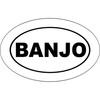 CafePress Banjo Music Oval Car Bumper Sticker