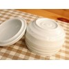 Acorn White Cup with Lid (Japanese Tableware, Western Tableware, White