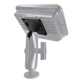 AGEofDMS VESA Mounting Plate 75 x 75 mm, 1.5 Inches, 38 mm, C-Size Ball Adapter, Aluminium Black, Compatible with RAM Mounts and 1.5 Inch Accessories