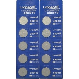Loopacell 50 Pack Cr2016 Lithium Battery 2016 3v Batteries Cr Coin Brand New *Loopacell*
