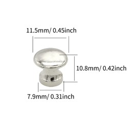 Asamuyu 50 Pieces Head Knobs with Screws,Vintage Cabinet Drawer Mini Box Case Knobs Single Hole Pull Handles