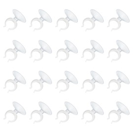 sourcing map 20Pcs Aquarium Suction Cup Clips, 23mm Airline Tube Holders Clamps Cup Holder Sucker Tube Sucker for ID Airline Tubing Fish Tank, Clear