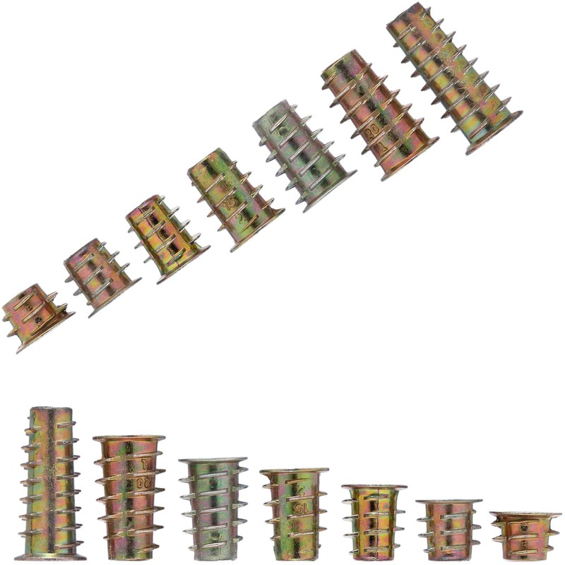 YoiYee M6 x 13mm Wood Insert Hex Socket Nuts -