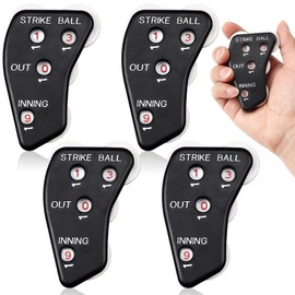 PECMER 4-Dial Umpire Indicator 4 Pcs Umpire Accessories Set Baseball Counter Clicker Baseball Umpire Gear Umpire Gear Set for Softball