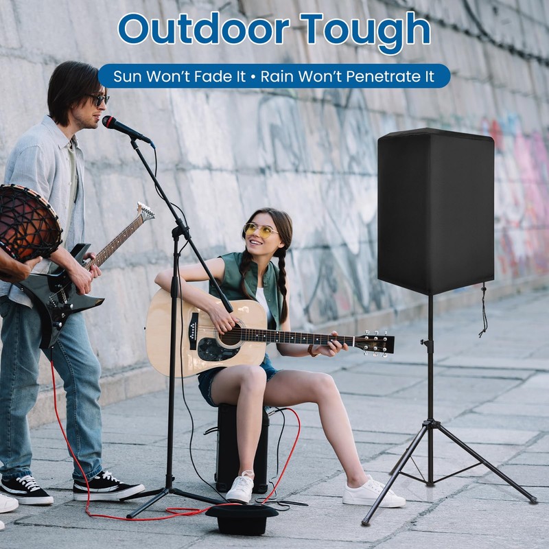 2 Pack Speaker Covers 15 Inch Waterproof Oxford Fabric Outdoor