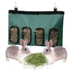 Rabbit Feeder Bag Hanging Feeding Tote with 4 Holes for
