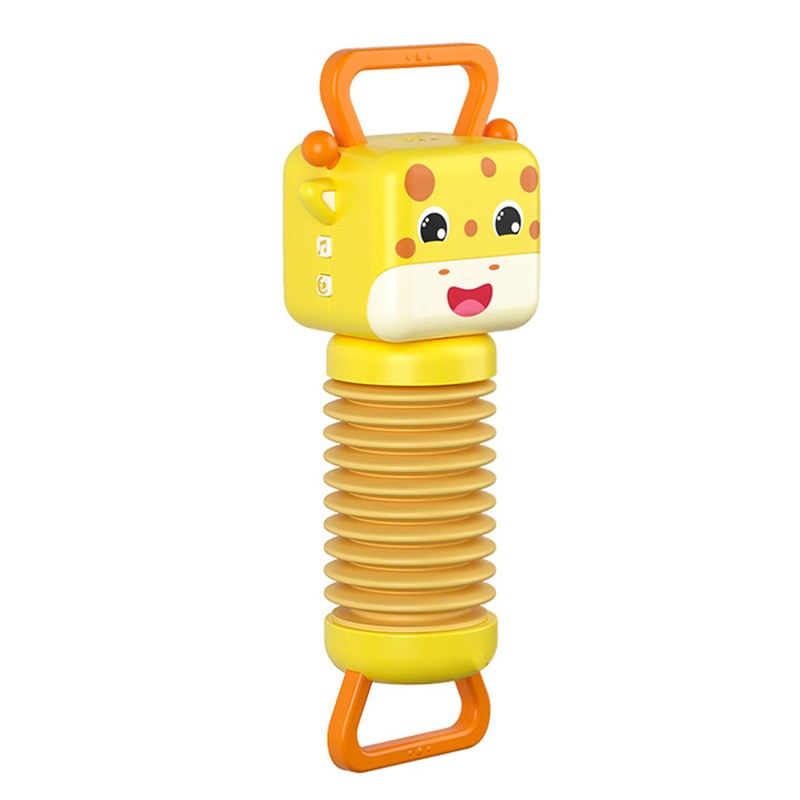 Kids Accordion Toy Giraffe Shaped Grip Design Button Music Educational