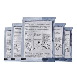 True & Tidy® Garment Steamer Descaler Packets Decalcifier for Removing Mineral Deposits and Build-up, Great for Maintenance, Compatible with Any Garment Steamer Brand, 5 packs