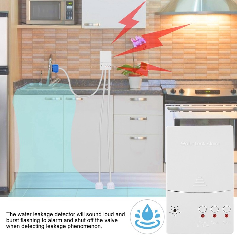 Smart Water Leakage Detector Alarm Alert Auto Shut Off Valve