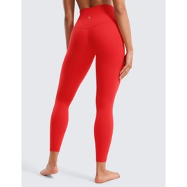 CRZ YOGA Butterluxe High Waisted Lounge Legging 25" - Buttery Soft Workout Yoga Pants for Women Deep Red Large