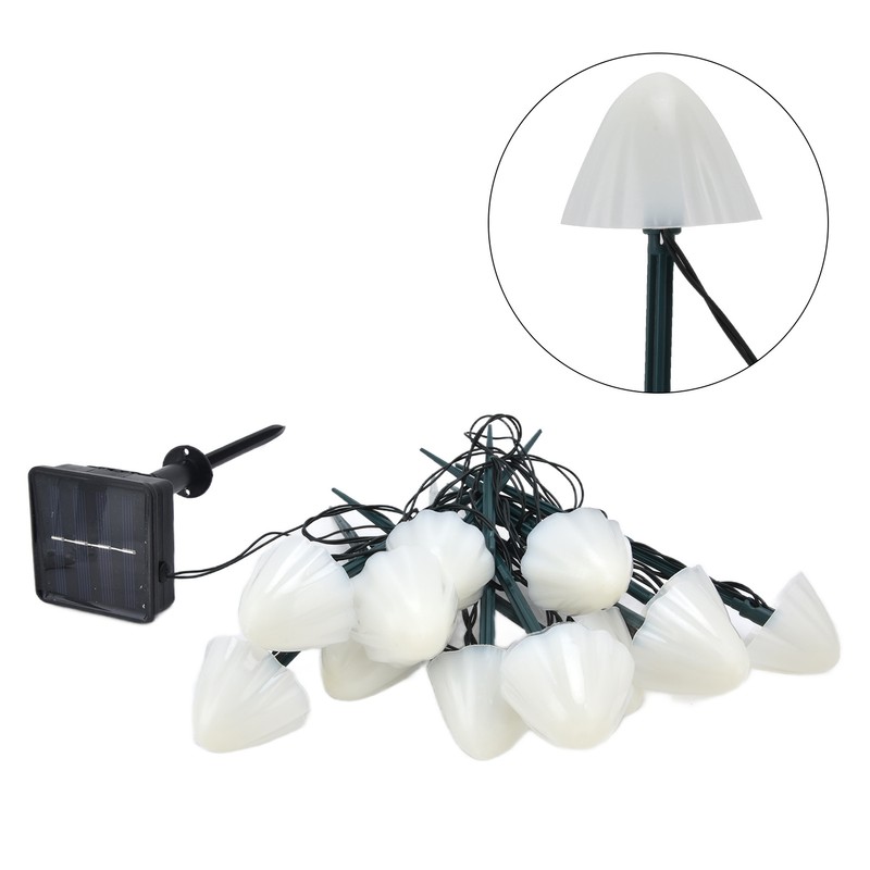 Mushroom Shaped Solar Light String Waterproof Dustproof Landscape Light with
