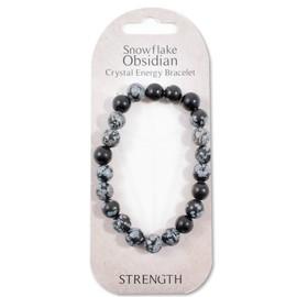 Snowflake Obsidian Crystal Energy Bracelet - Strength