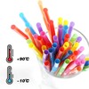 Plastic Straws, 100 Pcs Straws, Plastic Straws Individually Wrapped, Colorful