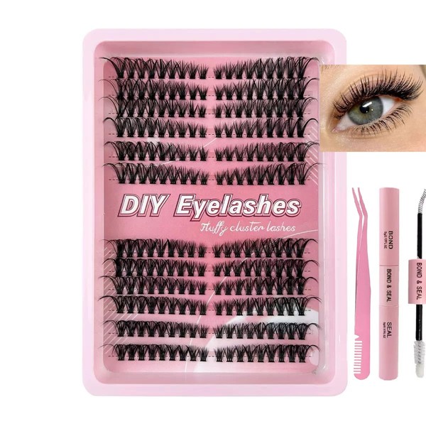 Cluster Lashes Lash Extension D Curl 40D 216Pcs Lash Clusters