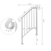 3 Step Handrails for Outdoor Steps, Wrought Iron Stair Railing