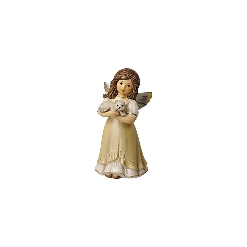 Goebel Angel Figurine Cuddly Time - Heavenly Messengers Christmas Champagne