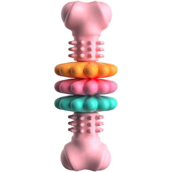 Durable Bone Shape Flower Dog chew Toys Molar Teeth Cleaning
