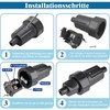 MejaRizon Schuko Coupling, Pack of 2 Schuko Plug Coupling with