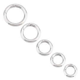 UNICRAFTALE Pack of 5 Carabiner Rings 304 Stainless Steel Snap Clasps 10 ~ 20 mm Inner Round Carabiner Hook Key Ring Spring Gate Rings for Bags Purses Shoulder Strap Key Ring