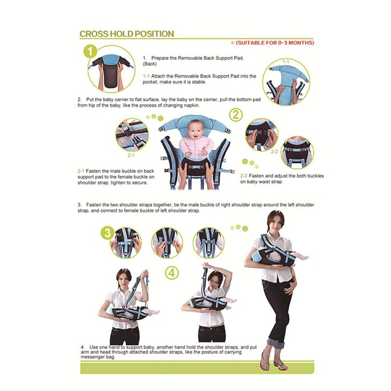 CdyBox Adjustable 4 Positions Baby Carrier 3D Backpack Infant Newborn