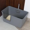 Rinboat 4 Packs Large Open Top Cat Litter Box, High