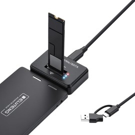 ELUTENG NVMe SATA to USB SSD Enclosure 3 in 1 M.2 NVMe/NGFF & 2.5" SATA HDD Reader Adapter 10Gbps High Speed External Hard Drive Converter for M/B+M Key PCIE
