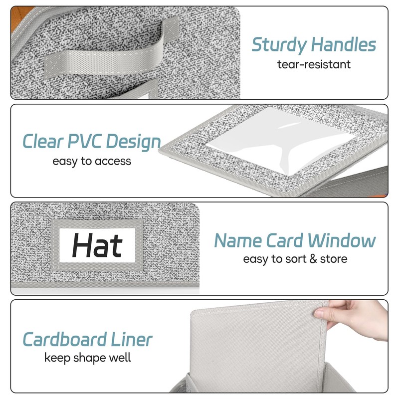 AOODA 2 PCS Stackable Hat Storage for Baseball Caps, Holds