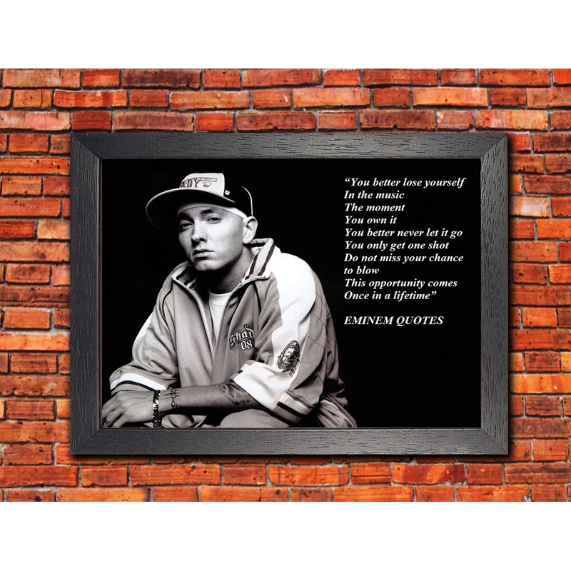 Eminem A3 Unframed American Rapper Music Star Poster Inspirational Quote