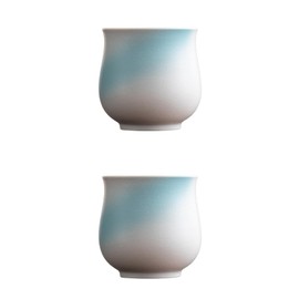 Dicmracy - Juego de tazas de café espresso de cerámica de 4 onzas, tazas de demitasse para café o té, tazas de café con leche pequeñas sin asas, (2)