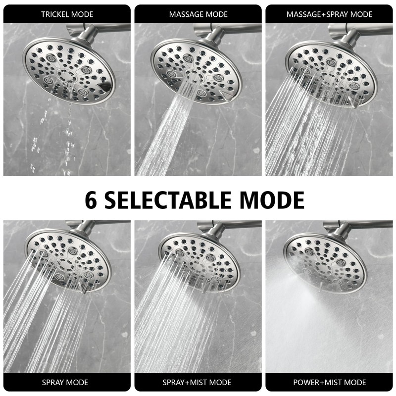 Double Shower Head for Couples, Brushed Nickel