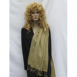 Pashmina Scarf-poncho-silk-blanket-cape-shawl-scarf-mens scarf-scarves for women-scarf for men-shemagh-keffiyeh-dress shawl (Khaki Green)