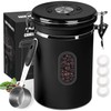 1500ML Airtight Coffee Canister with Date Tracker and Transparent Window,