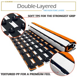 LuxurYou Non Slip Bathtub Mat | Double-Layered Shower Floor Mat with Suction Cups | EZ-Dry Construction | Non-Toxic, BPA, Latex, Phthalate, PVC Free (Splash)